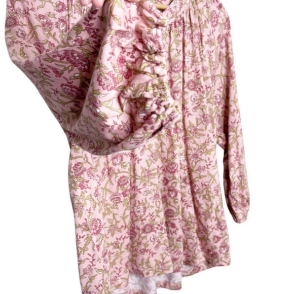 New with Tag Ralph Lauren Chaps Women’s Floral Lace Up Long Sleeve Blouse - Picture 12 of 16